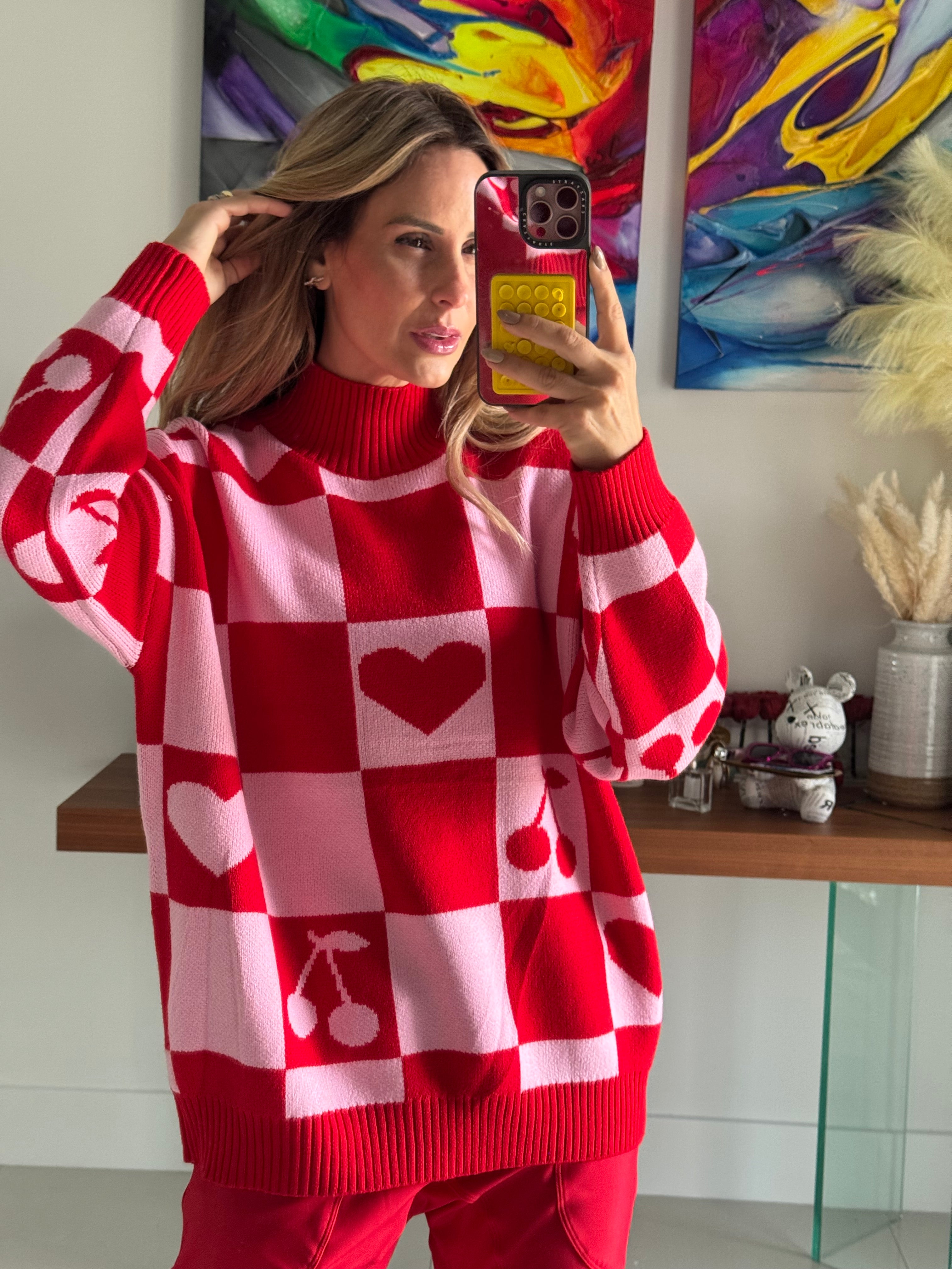 Sweater Corazón Cuadro