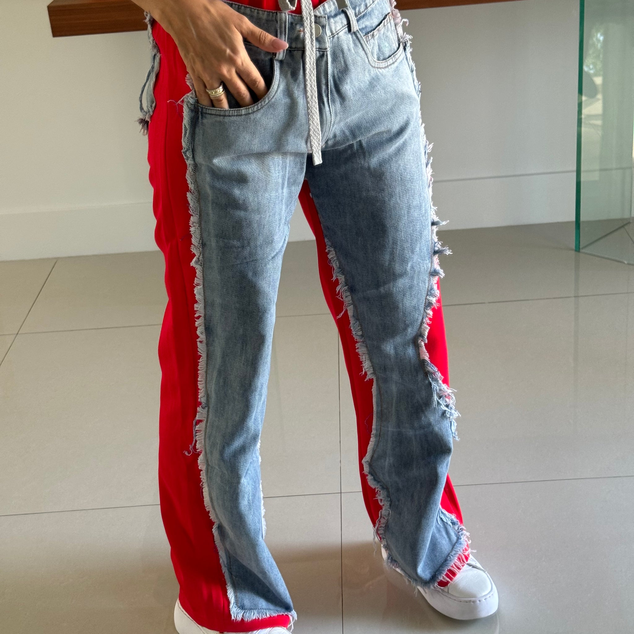 Pant Red Jeans