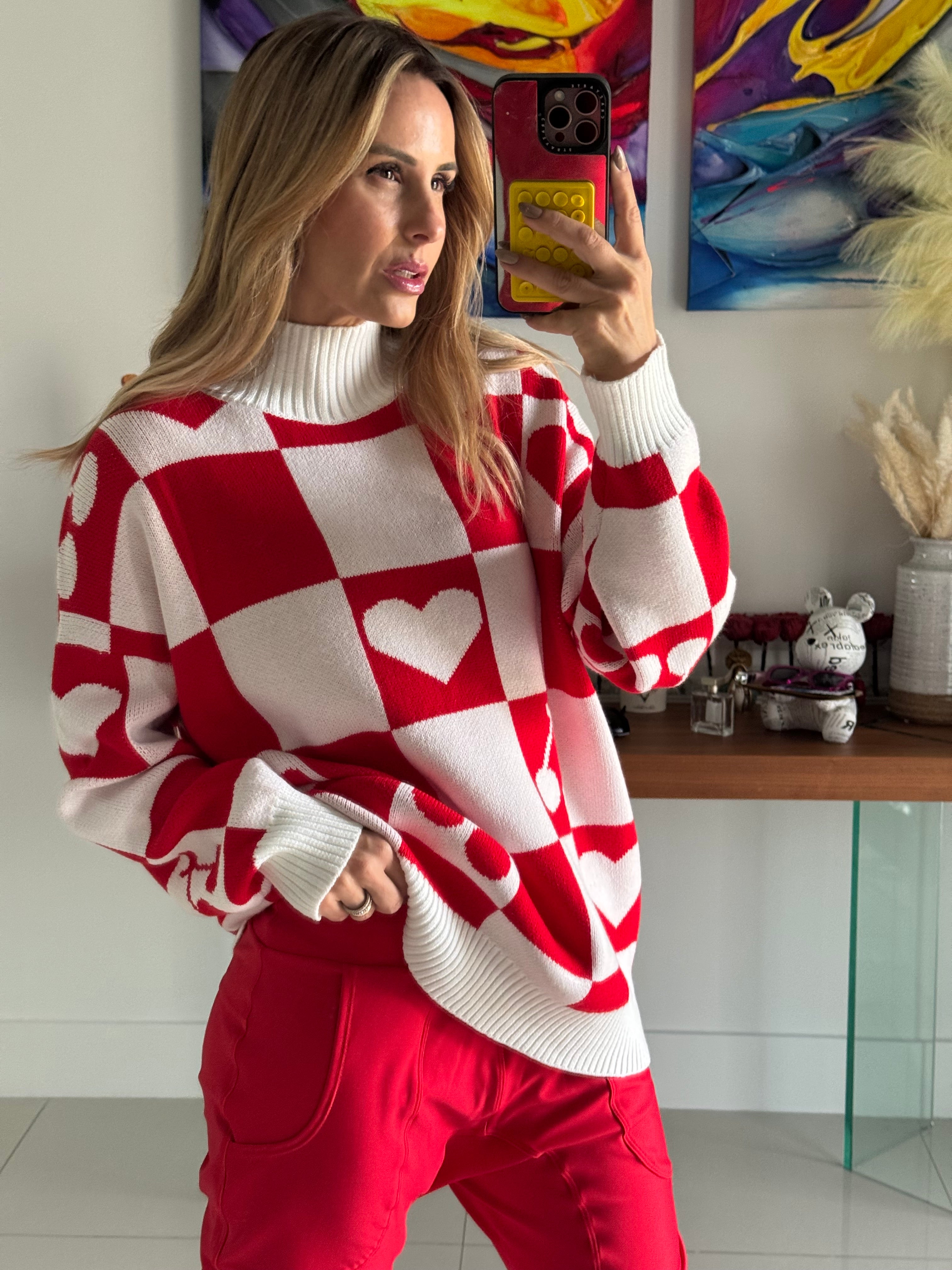 Sweater Corazón Cuadro