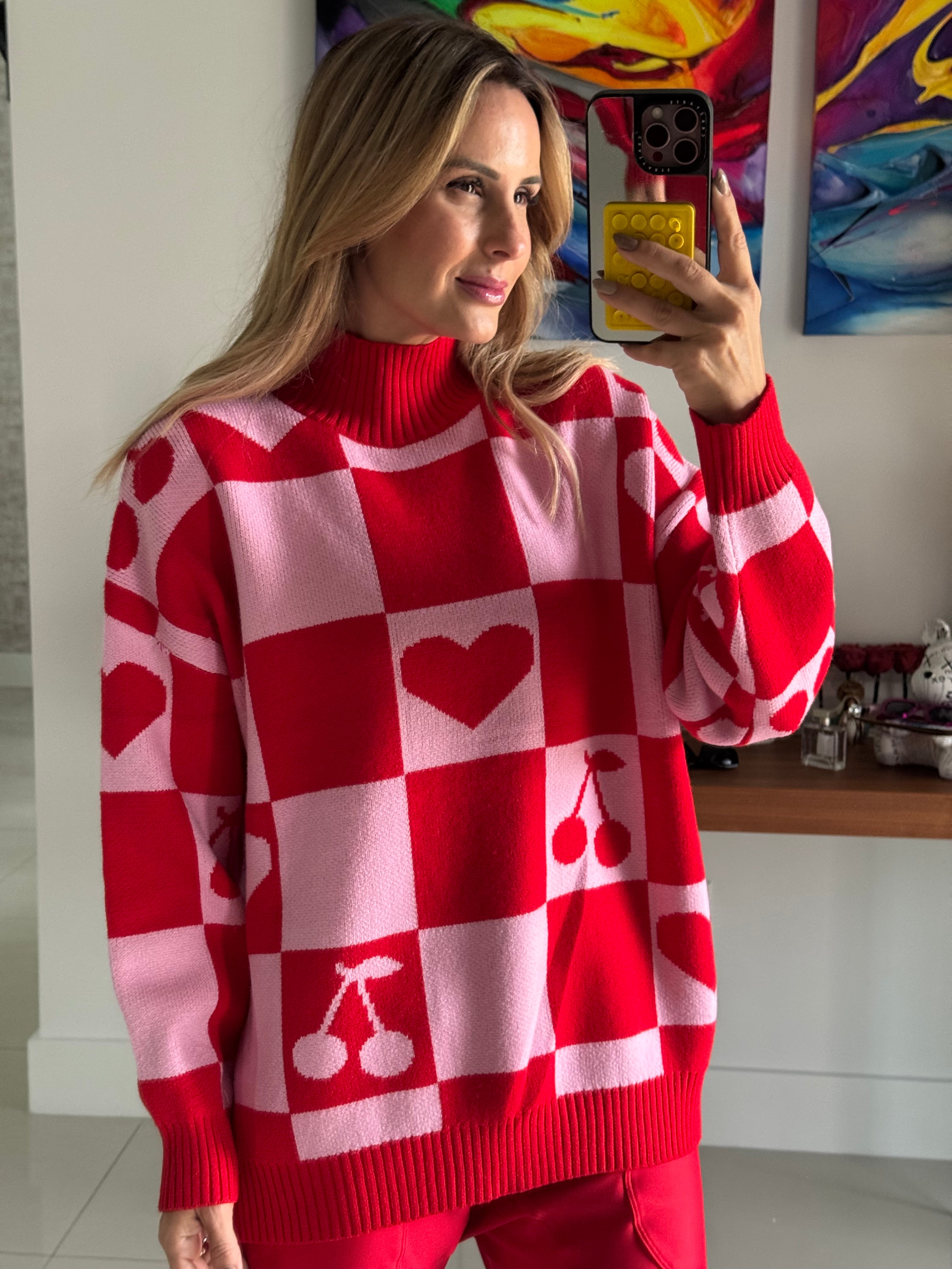 Sweater Corazón Cuadro