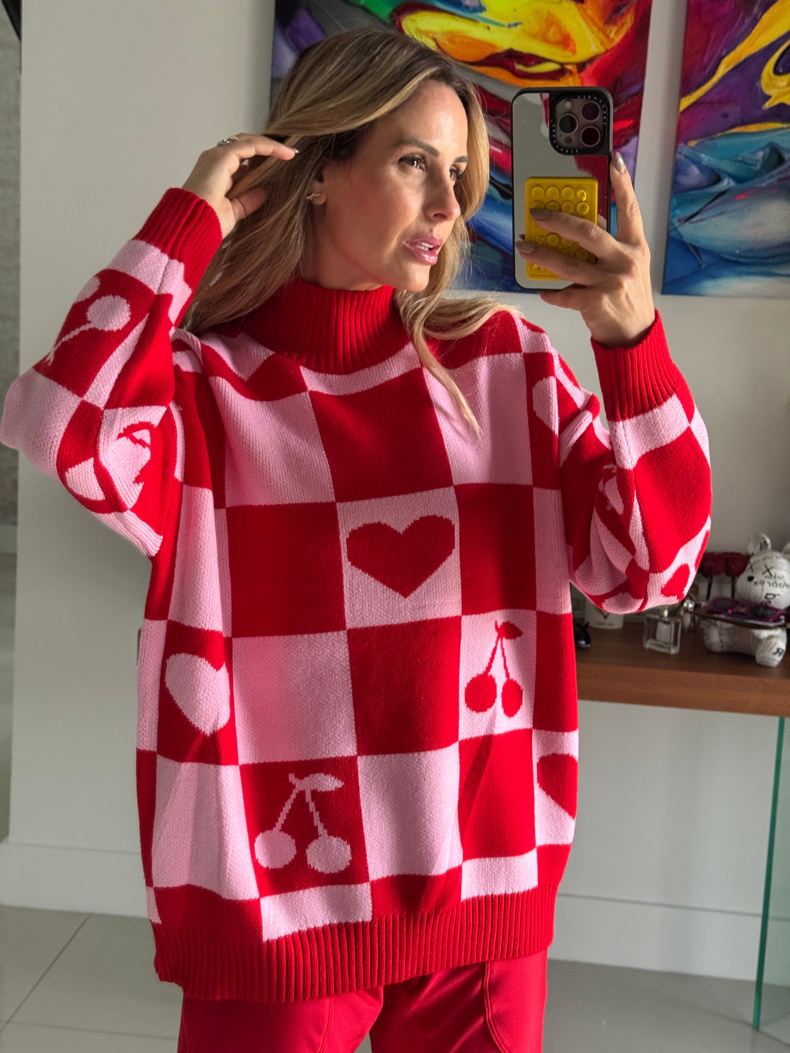 Sweater Corazón Cuadro