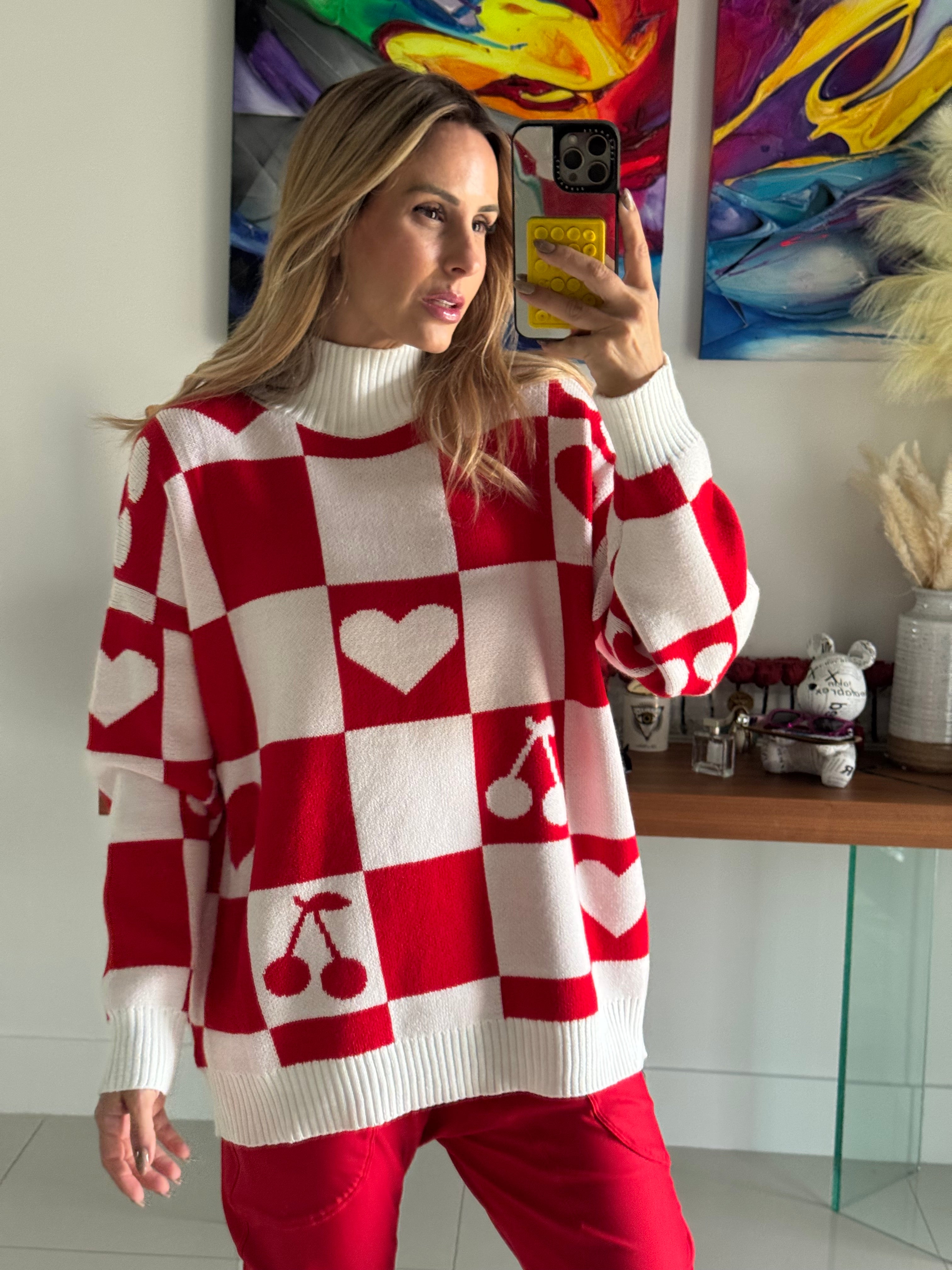 Sweater Corazón Cuadro