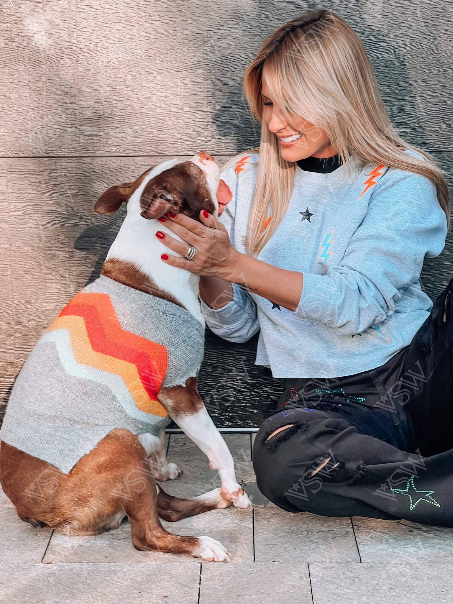 Sweater Dog Rainbow - Sweater from [store] by LA - women sweater